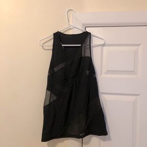 lululemon black mesh racerback tank